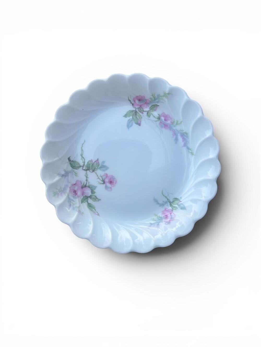 Vintage Limoges saucer/plate - porcelain with Rose Flower Pattern